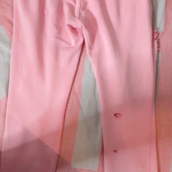 NSF neon pink maddox destoyed shredded lace-up distressed joggers m LA corset - Picture 8 of 9